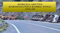 AKARYAKIT YÜKLÜ TIR YAN YATTI